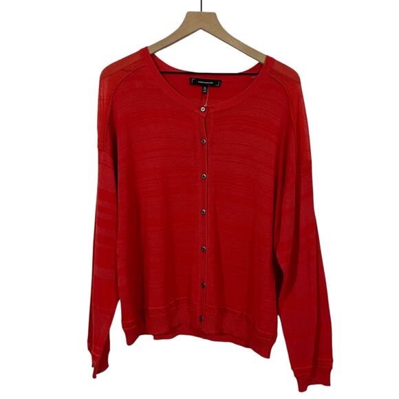 NWT Robert Rodriguez ARTY Cardigan - Red Orange - XL - Picture 1 of 15